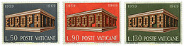 214255 MNH VATICANO 1969 EUROPA CEPT. 10 ANIVERSARIO DE LA CEPT - Oblitérés