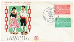 23636 MNH ANDORRA. Admón Francesa 1971 EUROPA CEPT. FRATERNIDAD Y COOPERACION - Collections