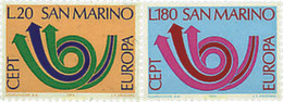 62248 MNH SAN MARINO 1973 EUROPA CEPT. CORNETA POSTAL - Usati