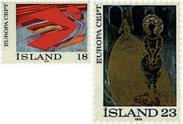 62275 MNH ISLANDIA 1975 EUROPA CEPT. PINTURAS - Lots & Serien