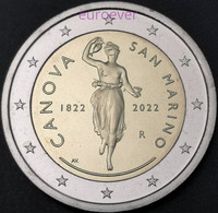 2 Euro Gedenkmünze 2022 Nr. 24 - San Marino - Antonio Canova BU Aus Coincard - San Marino