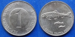 SLOVENIA - 1 Tolar 1994 "3 Brown Trout" KM# 4 Republic Tolar Coinage (1991-2006) - Edelweiss Coins - Slovenia