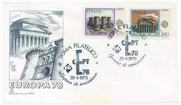 23816 MNH ITALIA 1978 EUROPA CEPT. ARQUITECTURA - 1971-80:  Nuovi