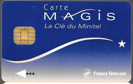 CARTE-PUCE-FT-MAGIS-CLE DU MINITEL-UTILISE -TBE - RARE - Autres & Non Classés