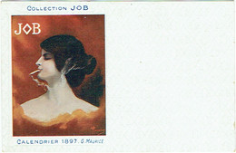 Illustrateur : MAURICE, G. Collection JOB. Calendrier 1897. Femme Art Nouveau. - Maurice