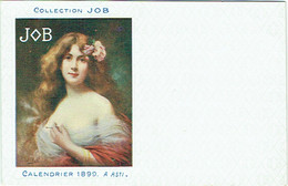 Illustrateur : ASTI, A. Collection JOB. Calendrier 1899. Femme Art Nouveau. - Asti