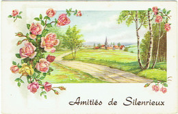 Amitiés De Silenrieux. Illustrateur. Paysage Avec Fleurs. - Cerfontaine