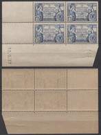 # 357 "ETATS-UNIS"  EN BLOC DE 4 COIN DATE ** / COTE 25.00 €  (ref T2094) - 1930-1939