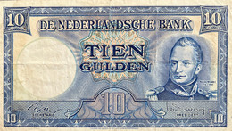 Netherlands 10 Gulden, P-75b (07.05.1945) - Very Fine - 10 Gulden
