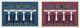 66144 MNH ISLANDIA 1984 EUROPA CEPT. 25 ANIVERSARIO DE LA CEPT - Collections, Lots & Séries