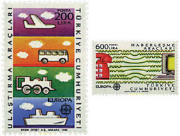 62710 MNH TURQUIA 1988 EUROPA CEPT. TRANSPORTE Y MEDIOS DE COMUNICACION - Collezioni & Lotti