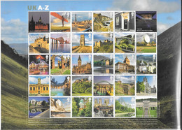 GB 2012 Smilers Sheets  2012  A-Z Views - Personalisierte Briefmarken