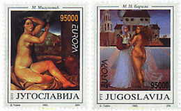 62875 MNH YUGOSLAVIA 1993 EUROPA CEPT. ARTE CONTEMPORANEO - Usados