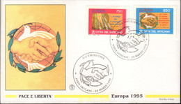 24482 MNH VATICANO 1995 EUROPA CEPT. PAZ Y LIBERTAD - Used Stamps