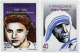 63021 MNH MACEDONIA 1996 EUROPA CEPT. MUJERES CELEBRES - Madre Teresa