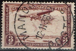 Congo Belge - 1934 - Y&T Poste Aérienne N° PA 10 Oblitéré Manono - Gebraucht