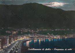 CARTOLINA  CASTELLAMMARE DI STABIA,CAMPANIA,LUNGOMARE DI NOTTE,MARE,SPIAGGIA,VACANZA,MEMORIA,BELLA ITALIA,VIAGGIATA 1962 - Castellammare Di Stabia