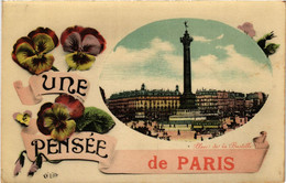 CPA Une Pensée De Paris 11e - Place De La Bastille (301751) - Arrondissement: 10