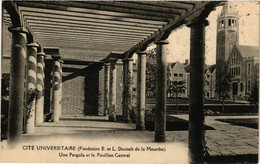 CPA Paris 14e Cité Universitaire-Une Pergola Et Le Pavillon Central (310765) - Enseignement, Ecoles Et Universités