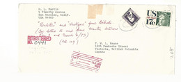 56229 ) Cover USA Air Mail  Registered Customs  Postmark  1973 - 3a. 1961-… Used