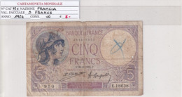 FRANCIA 5 FRANCS 1924 P 72C - 5 F 1917-1940 ''Violet''