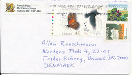 Canada Cover Sent To Denmark Topic Stamps - Lettres & Documents