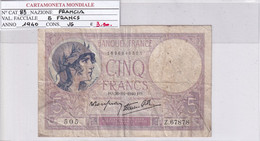 FRANCIA 5 FRANCS 1940 P 83 - 5 F 1917-1940 ''Violet''