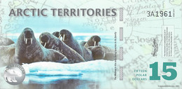 ARCTIC TERRITORIES - 15 Polar Dollars 2011 Polymer UNC - Fictifs & Spécimens