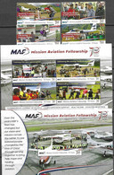 PAPUA NEW GUINEA, 2022, MNH, MISSION AVIATION FELLOWSHIP, PLANES, MEDICINE, DISASTER RELIEF, EDUCATON, GOSPEL,4v+SLT+S/S - Other (Air)
