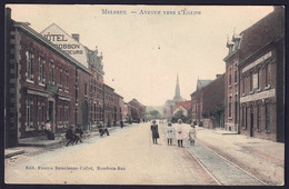 +++ CPA - MELREUX - Avenue Vers L'Eglise - Carte Animée En Couleur - 1908   // - Hotton