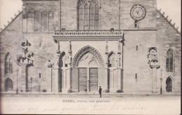 AK: 1910 Basel, Portal Des Münsters, Gelaufen - Eglises Et Cathédrales