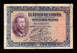 España Spain 25 Pesetas San Francisco Xavier 1926 Pick 71a Serie B T.091 BC F - 1-2-5-25 Pesetas