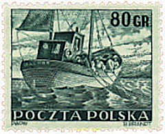 230973 USED POLONIA 1953 DIA DE LA MARINA MERCANTE - Sin Clasificación