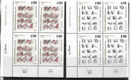 #75162 ARGENTINE,ARGENTINA 2022 UPAEP AMERICA PAINTINGS DRAWINGS BLOC OF 4 CUADRE MNH - Neufs