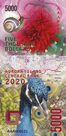 Aurora Islands 5000 Dollars 2020 UNC  POLYMER  Emission Privée - Fiktive & Specimen