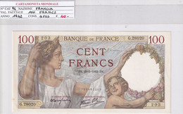 FRANCIA 100 FRANCS 1942 P 94 - 100 F 1939-1942 ''Sully''