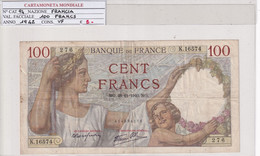 FRANCIA 100 FRANCS 1942 P 94 - 100 F 1939-1942 ''Sully''