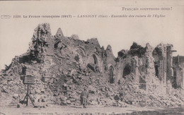 Cpa 60 Lassigny Ensemble Des Ruines De L'église - Lassigny