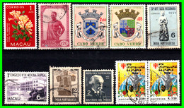 PORTGAL (COLONIAS PORTUGUESAS) … “ LOTE DE 10 SELLOS DE DIFERENTES AÑOS Y VALORES ” - Collections