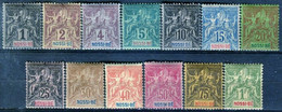 NOSSIBE - Y&T  N° 27-39 *...fente Sur Numéro 37 De 3mm En Haut - Unused Stamps