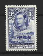 BECHUANALAND ....KING GEORGE VI...(1936-52.).." 1938..".......3d.........SG122.........MH.. - 1885-1964 Protectorat Du Bechuanaland