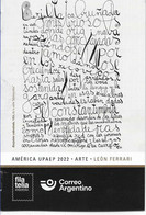 #75164 ARGENTINE,ARGENTINA 2022 UPAEP AMERICA PAINTINGS DRAWINGS POST OFFICIAL BROCHURE - Ongebruikt