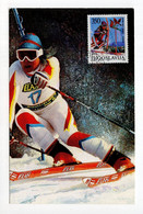 1988. YUGOSLAVIA,BELGRADE,MAXIMUM CARD,MARIBOR GOLDEN FOX SKIING RACE - Maximumkaarten