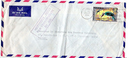 Nigeria-1966--LAGOS  Pour Besançon-25-- Tp Oiseau Seul Sur Lettre..cachet  INSUFFICIENTLY PREPAID....à Saisir - Nigeria (1961-...)