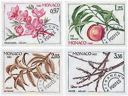 96942 MNH MONACO 1982 LAS CUATRO ESTACIONES DEL MELOCOTONERO - Autres & Non Classés