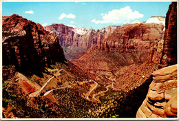 Utah Zion National Park Switchbacks On Zion Mountain Carmel Highway 1938 - Zion