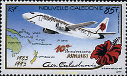 94964 MNH NUEVA CALEDONIA 1993 10 ANIVERSARIO DE LA CREACION DE AIRCALIN - Usados