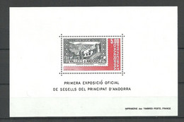 ANDORRE Andorra 1982 S/S Block Michel 11 MNH - Blocks & Kleinbögen