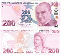 Turkey 200 Lira 2009 (2021) AUNC "Kavcioglu/Sener" - Turquie