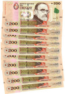 Uruguay 10x 200 Pesos 2019 UNC - Uruguay